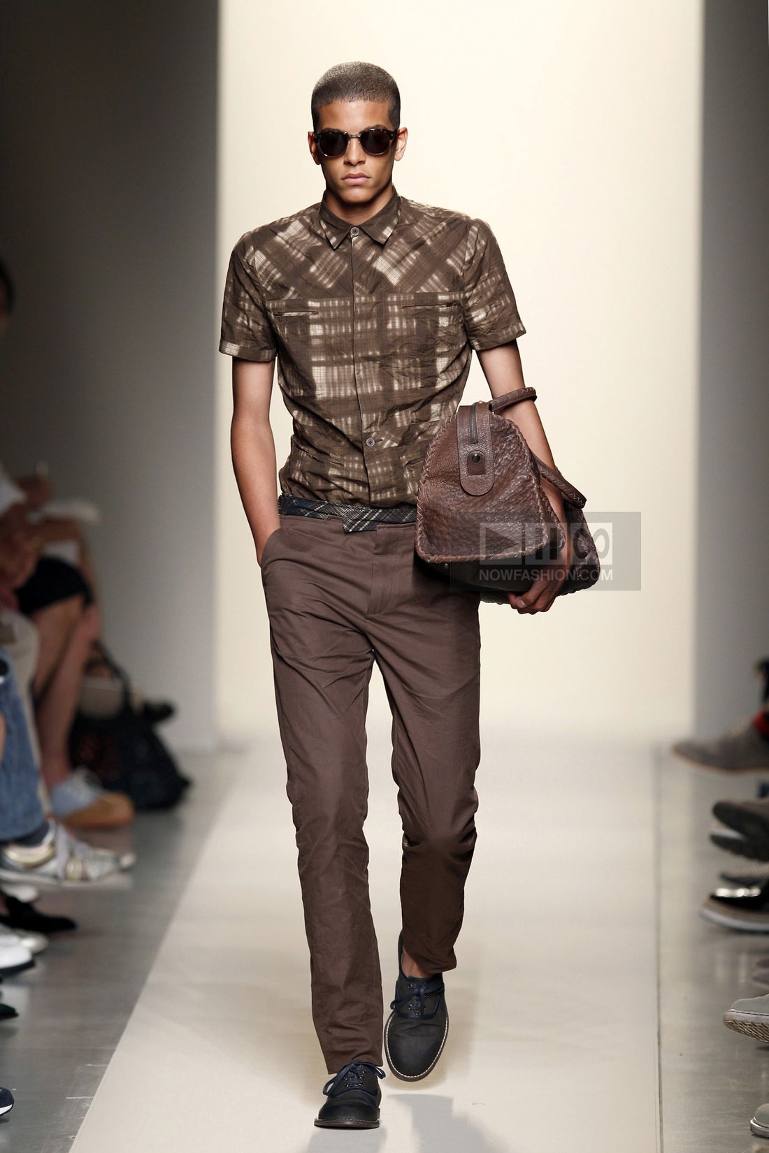 Bottega Veneta Menswear Fashion Show, Collection Spring Summer 2012 presented during Milan Fashion Week, runway look #011