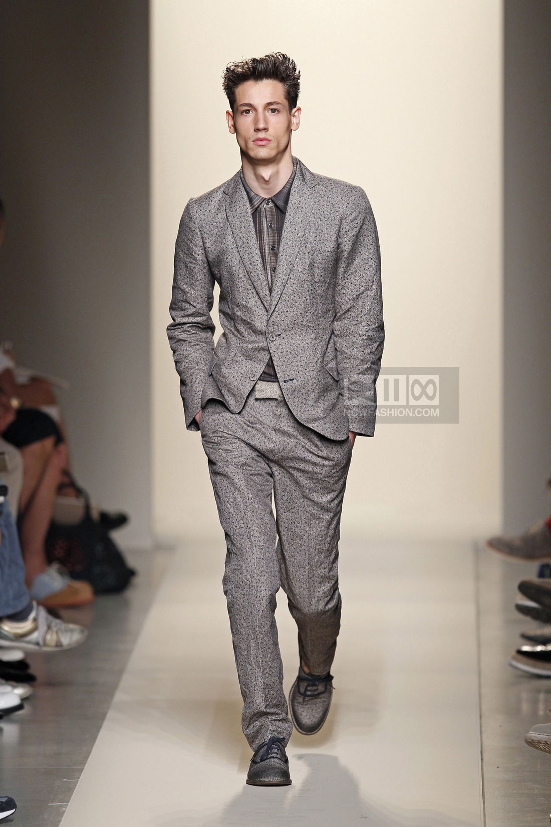 Bottega Veneta Menswear Fashion Show, Collection Spring Summer 2012 presented during Milan Fashion Week, runway look #018