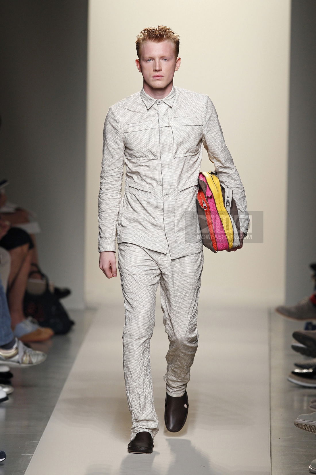 Bottega Veneta Menswear Fashion Show, Collection Spring Summer 2012 presented during Milan Fashion Week, runway look #023