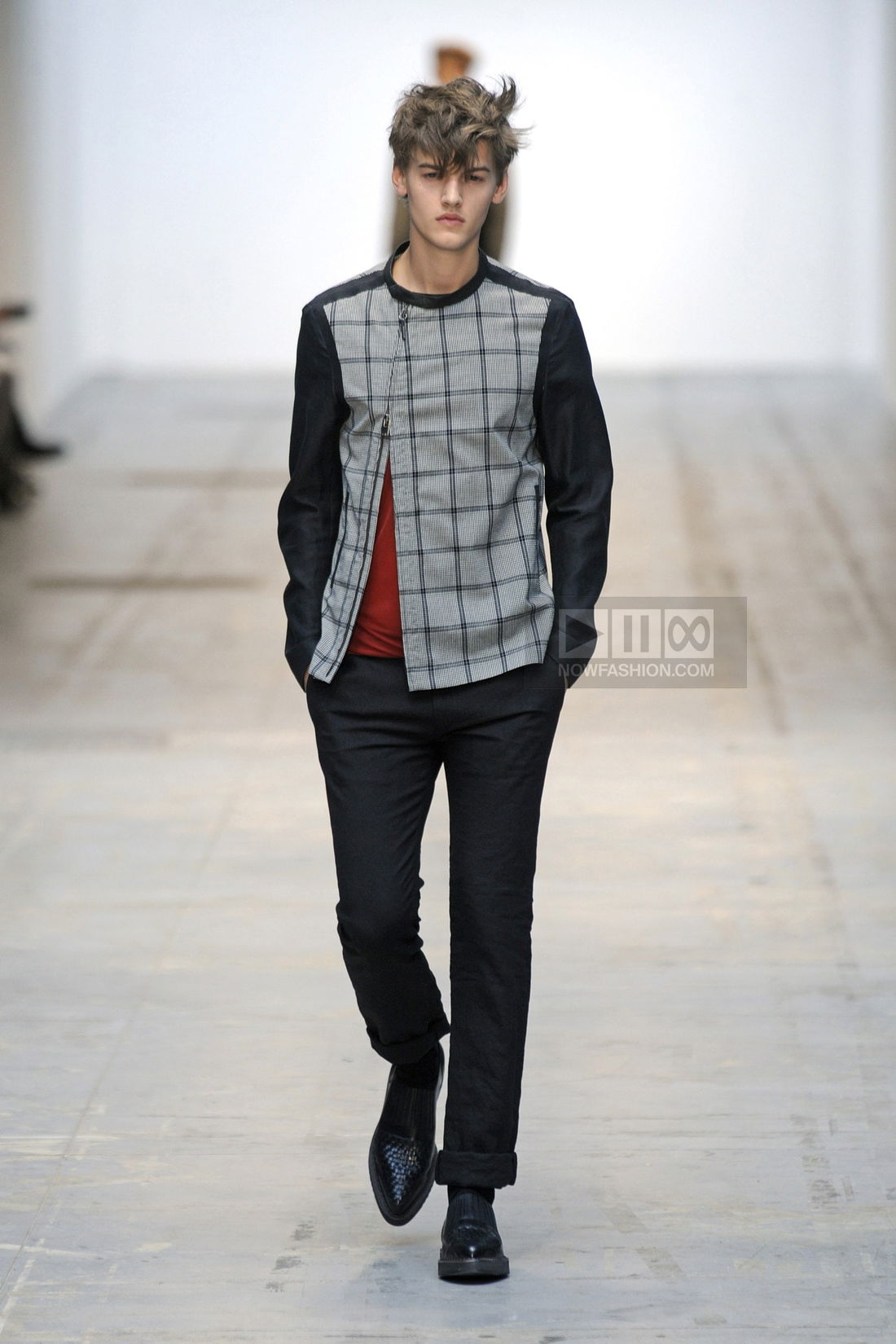 Costume National Menswear Fashion Show, Collection Spring Summer 2012 presented during Milan Fashion Week, runway look #007