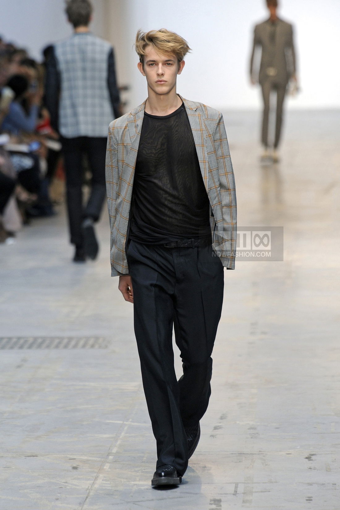 Costume National Menswear Fashion Show, Collection Spring Summer 2012 presented during Milan Fashion Week, runway look #008