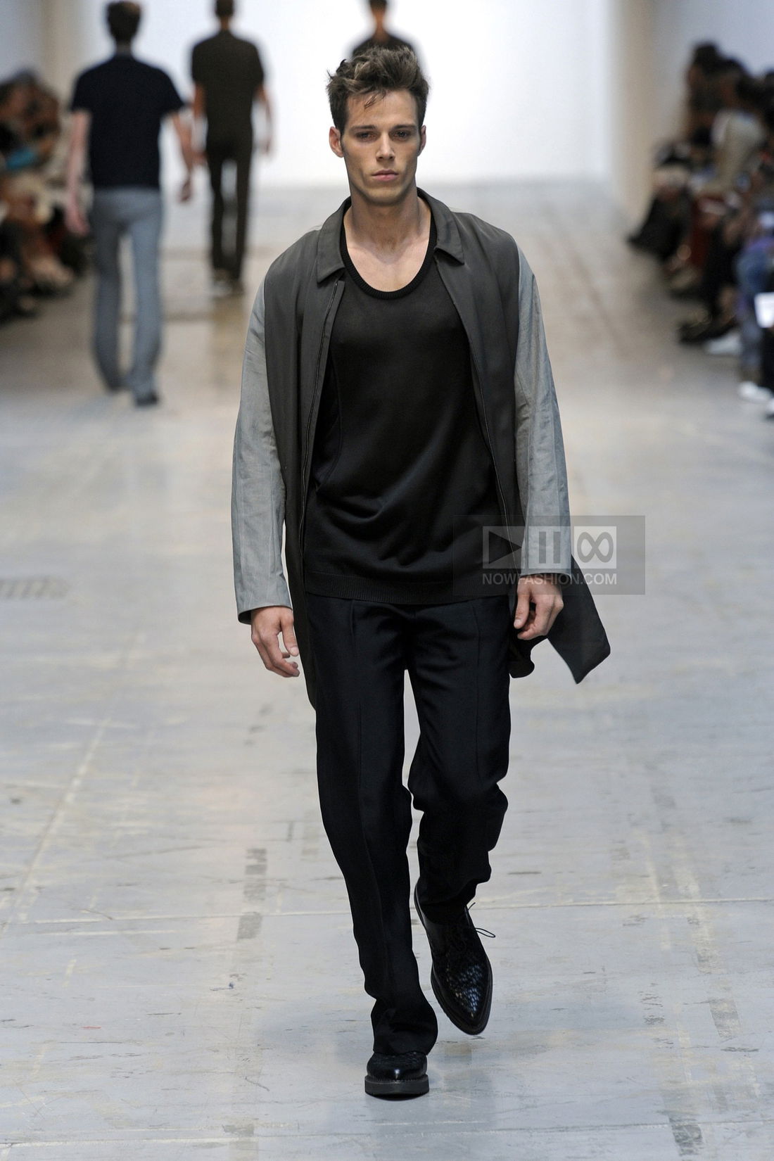 Costume National Menswear Fashion Show, Collection Spring Summer 2012 presented during Milan Fashion Week, runway look #013