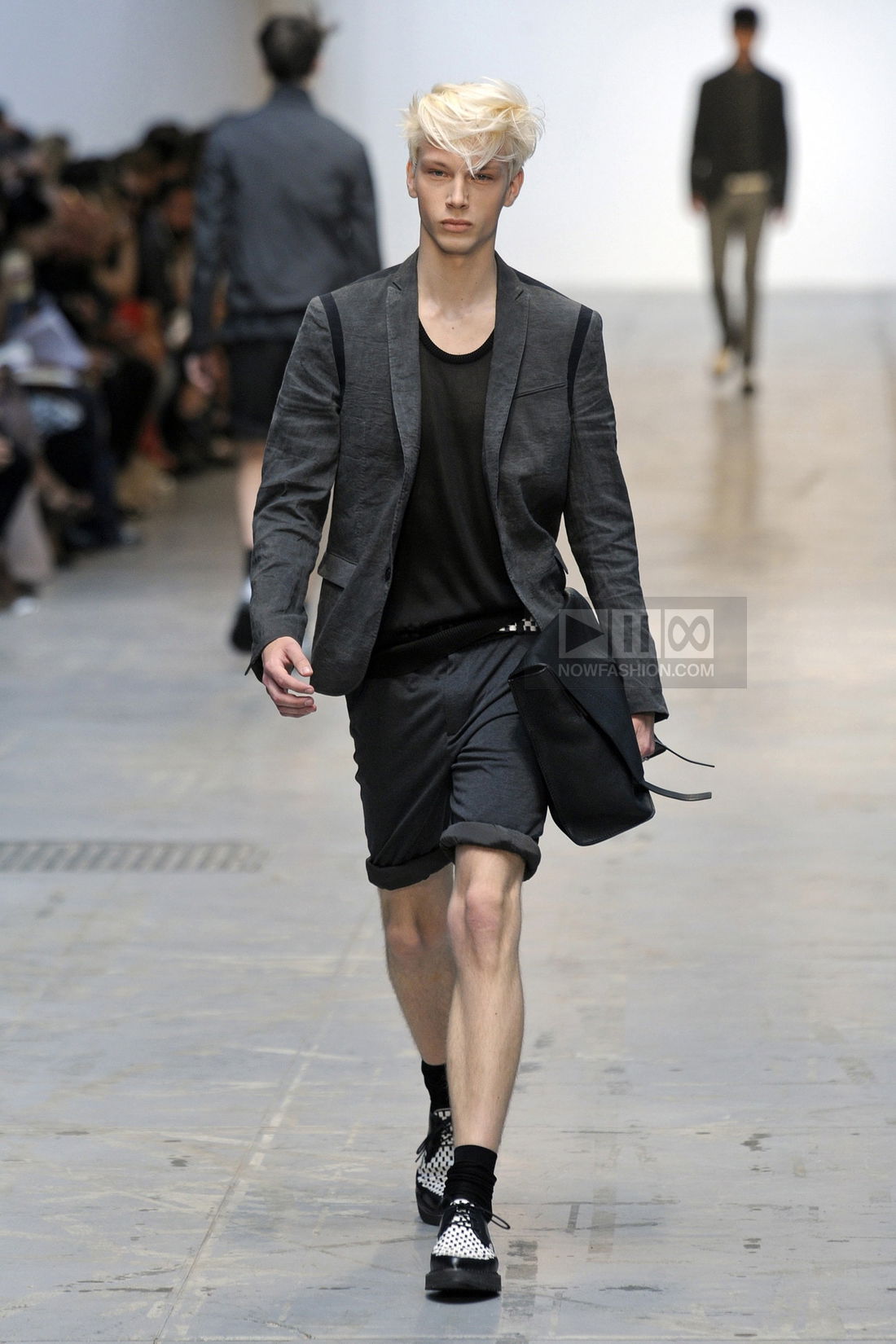 Costume National Menswear Fashion Show, Collection Spring Summer 2012 presented during Milan Fashion Week, runway look #015