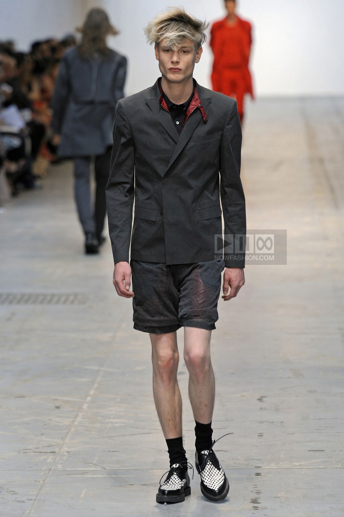 Costume National Menswear Fashion Show, Collection Spring Summer 2012 presented during Milan Fashion Week, runway look #020