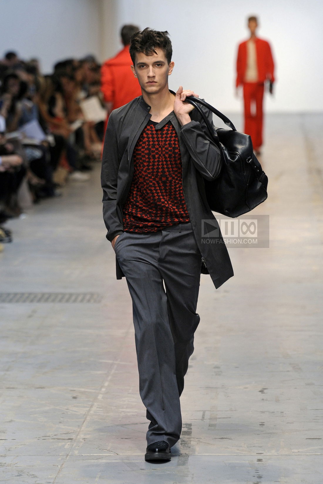 Costume National Menswear Fashion Show, Collection Spring Summer 2012 presented during Milan Fashion Week, runway look #022