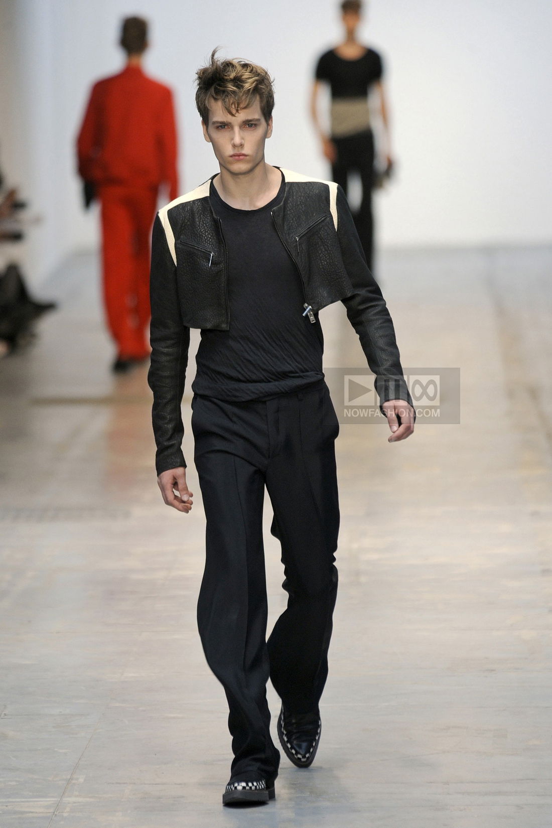 Costume National Menswear Fashion Show, Collection Spring Summer 2012 presented during Milan Fashion Week, runway look #025