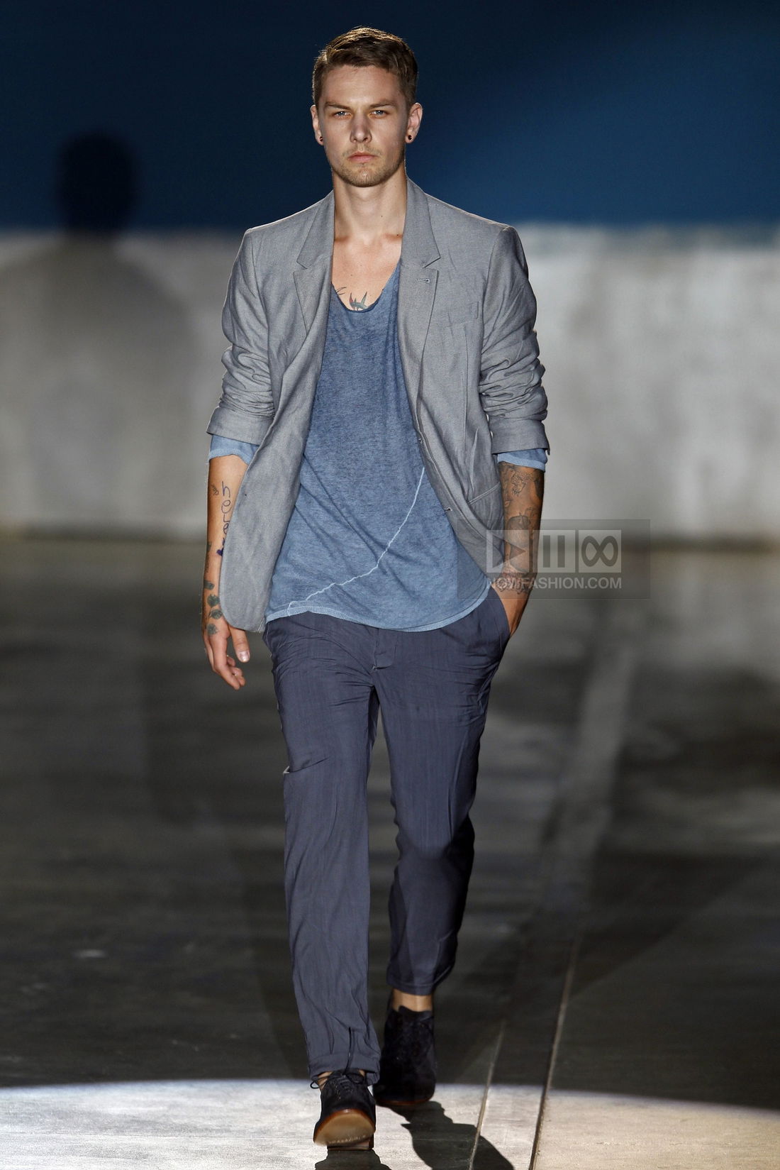 Iceberg Menswear Fashion Show, Collection Spring Summer 2012 presented during Milan Fashion Week, runway look #023