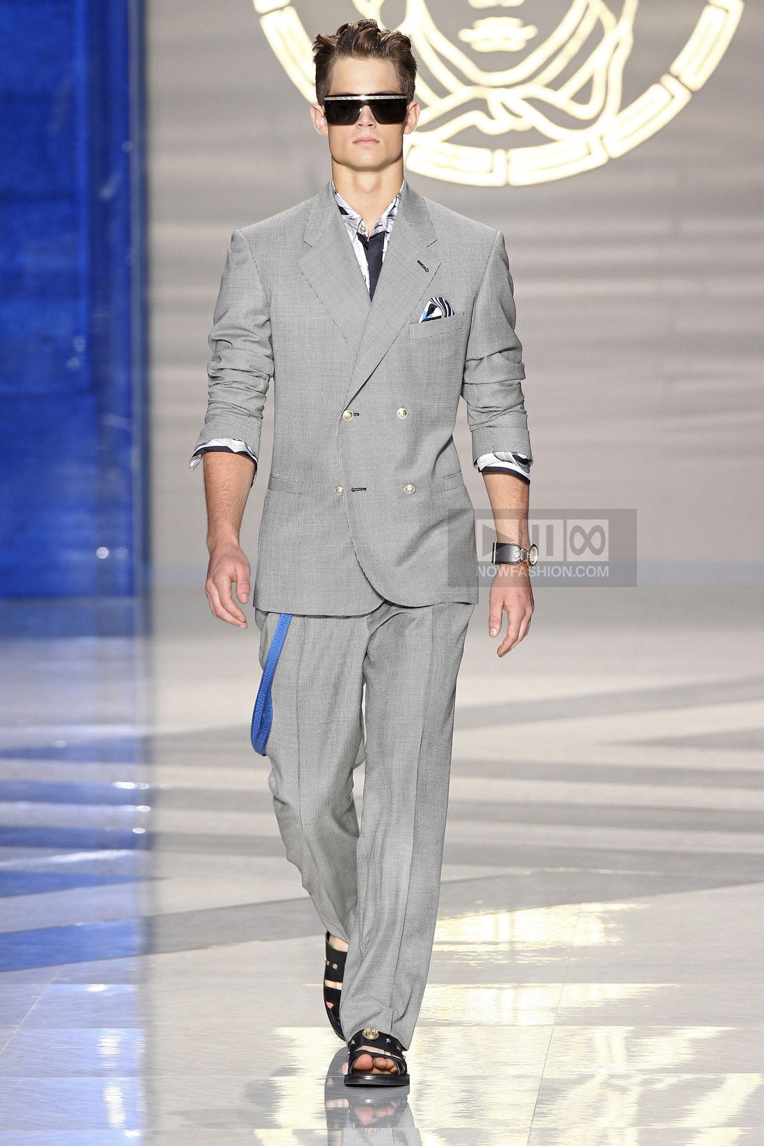 Versace Menswear Fashion Show, Collection Spring Summer 2012 presented during Milan Fashion Week, runway look #003