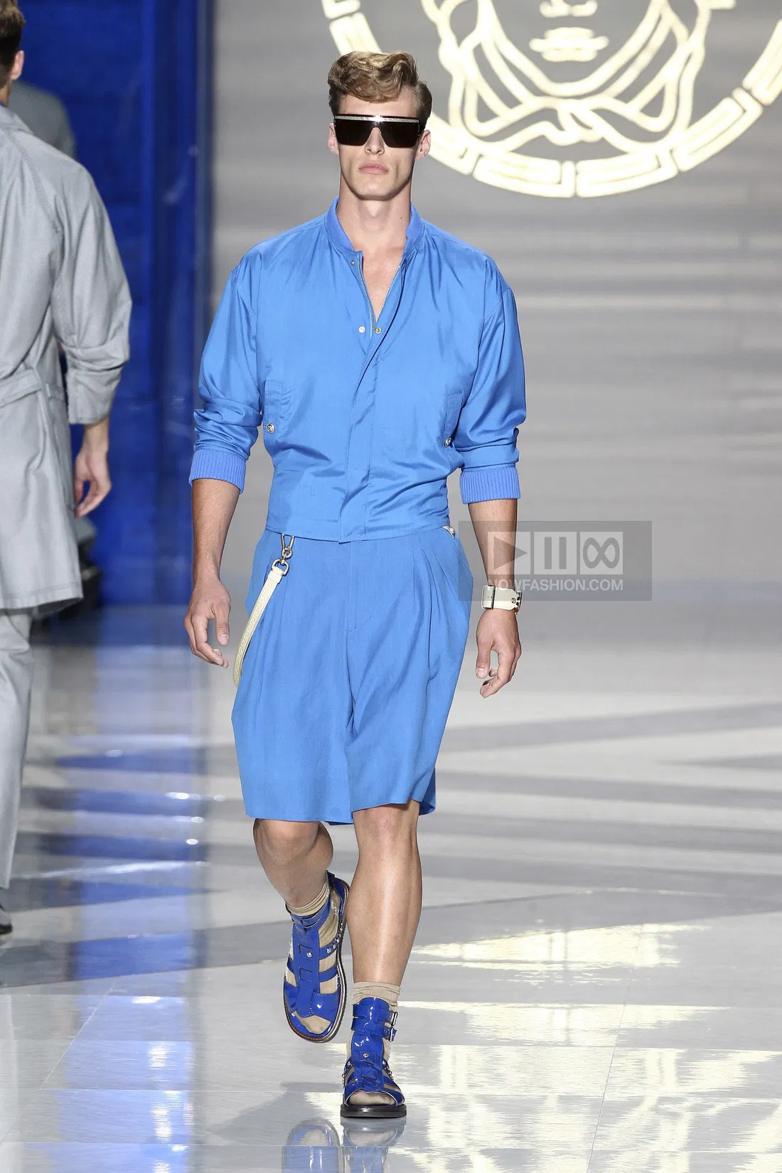 Versace Menswear Fashion Show, Collection Spring Summer 2012 presented during Milan Fashion Week, runway look #006
