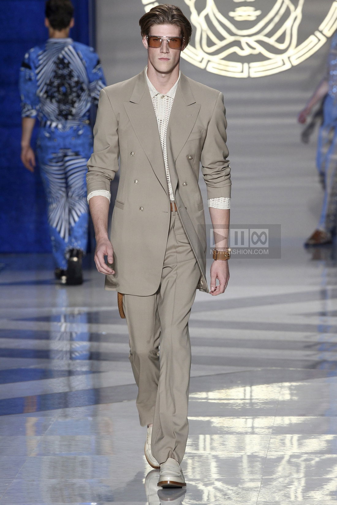 Versace Menswear Fashion Show, Collection Spring Summer 2012 presented during Milan Fashion Week, runway look #010