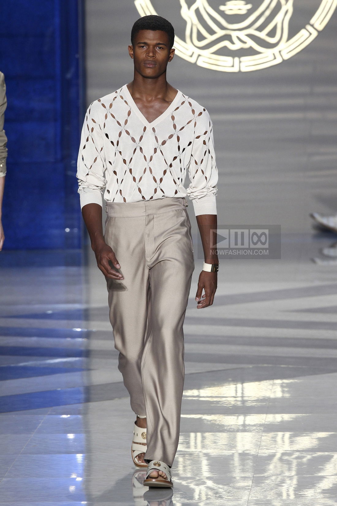 Versace Menswear Fashion Show, Collection Spring Summer 2012 presented during Milan Fashion Week, runway look #012