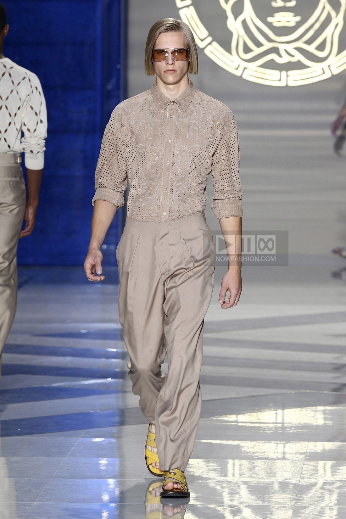 Versace Menswear Fashion Show, Collection Spring Summer 2012 presented during Milan Fashion Week, runway look #014