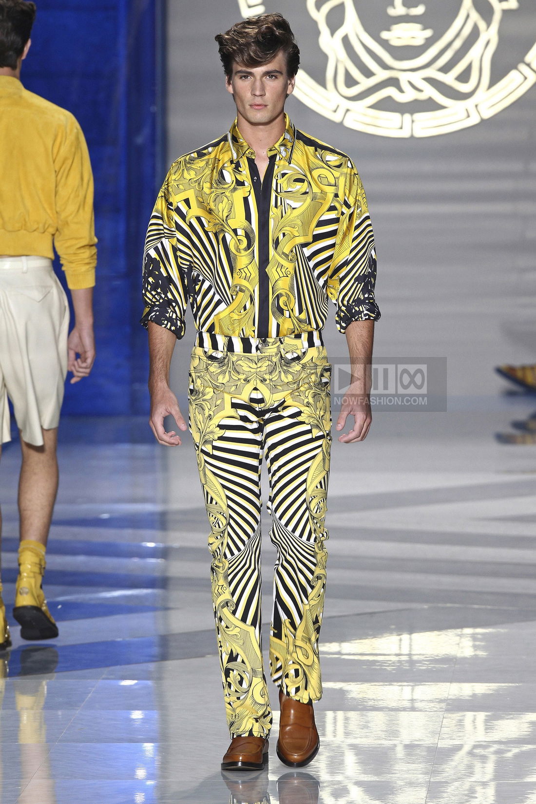 Versace Menswear Fashion Show, Collection Spring Summer 2012 presented during Milan Fashion Week, runway look #018