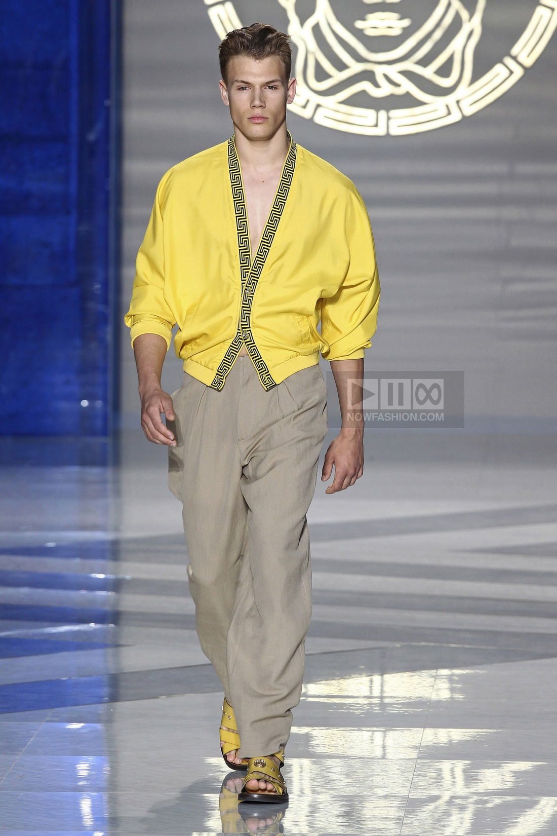 Versace Menswear Fashion Show, Collection Spring Summer 2012 presented during Milan Fashion Week, runway look #020