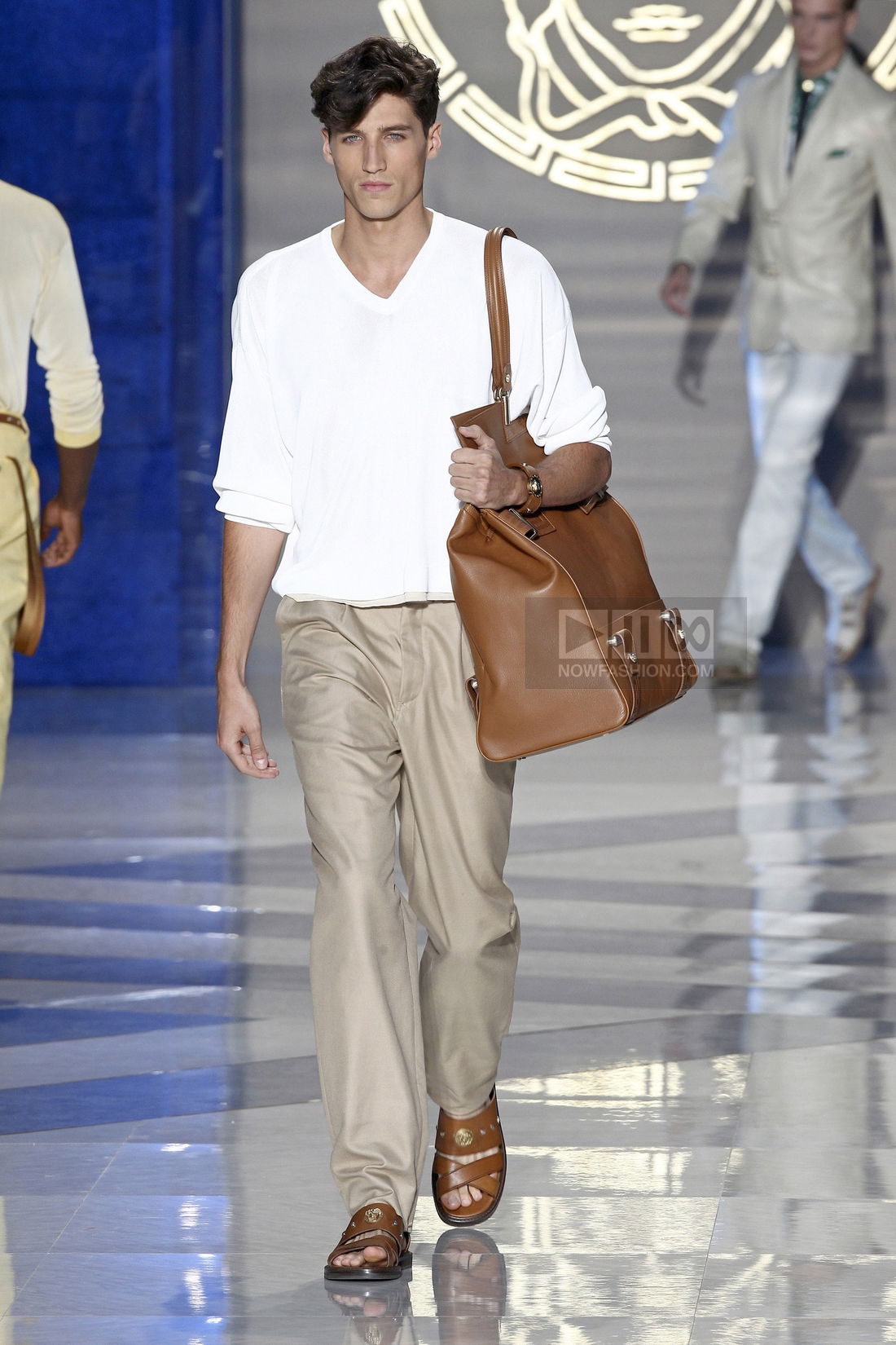 Versace Menswear Fashion Show, Collection Spring Summer 2012 presented during Milan Fashion Week, runway look #023