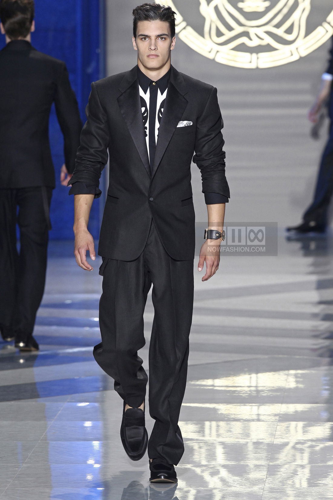 Versace Menswear Fashion Show, Collection Spring Summer 2012 presented during Milan Fashion Week, runway look #045