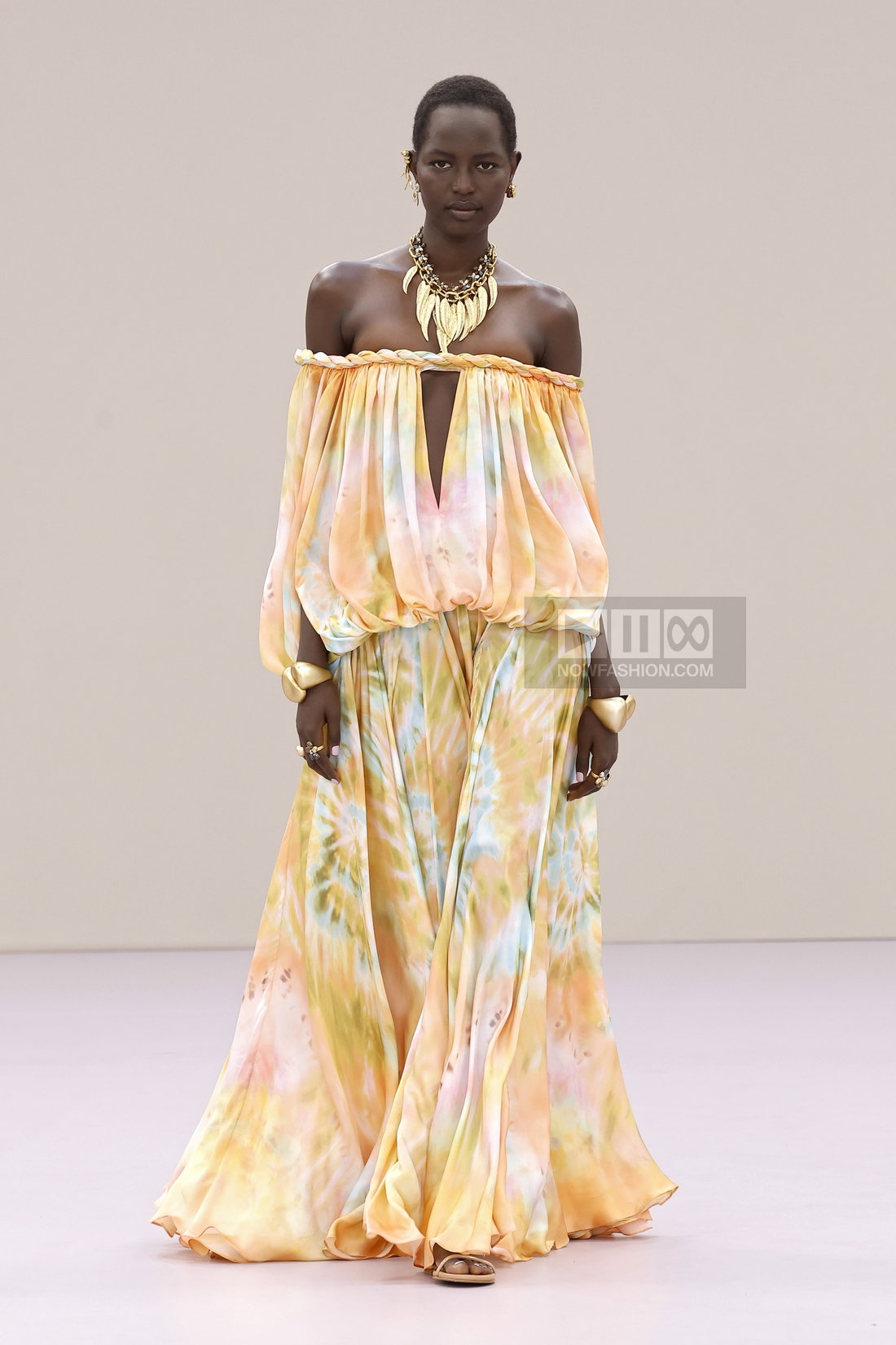 project runway tie dye dress for sale F/W 2013 Silk Tie-Dye Dress