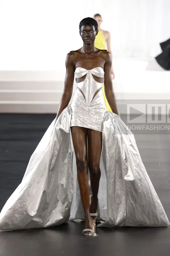 celia kritharioti silver dress Celia Kritharioti Paris Couture show: Deep Sea SS24