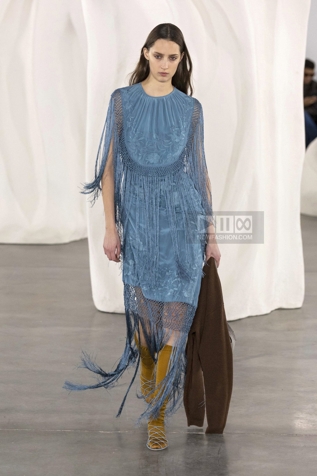 slim fit dress slacks Ulla Johnson Nan Ruffle Puff Sleeve Silk Midi Dress in Swan at Nordstrom, Size 2