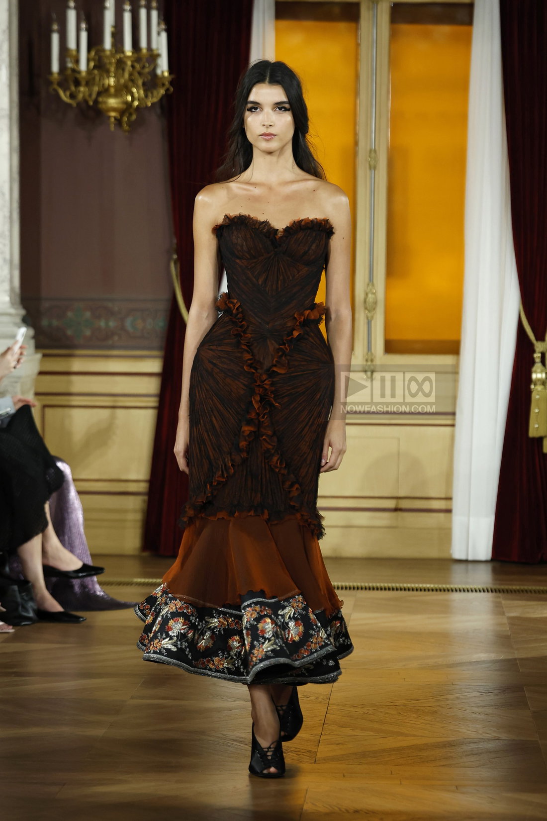dress fashion show This dress began as a French military parachute and some vintage @hermes  duster bags Max got his hands on!  ,  , The finale look from Max  Alexanders Paris Fashion Week runway modeled by the one and